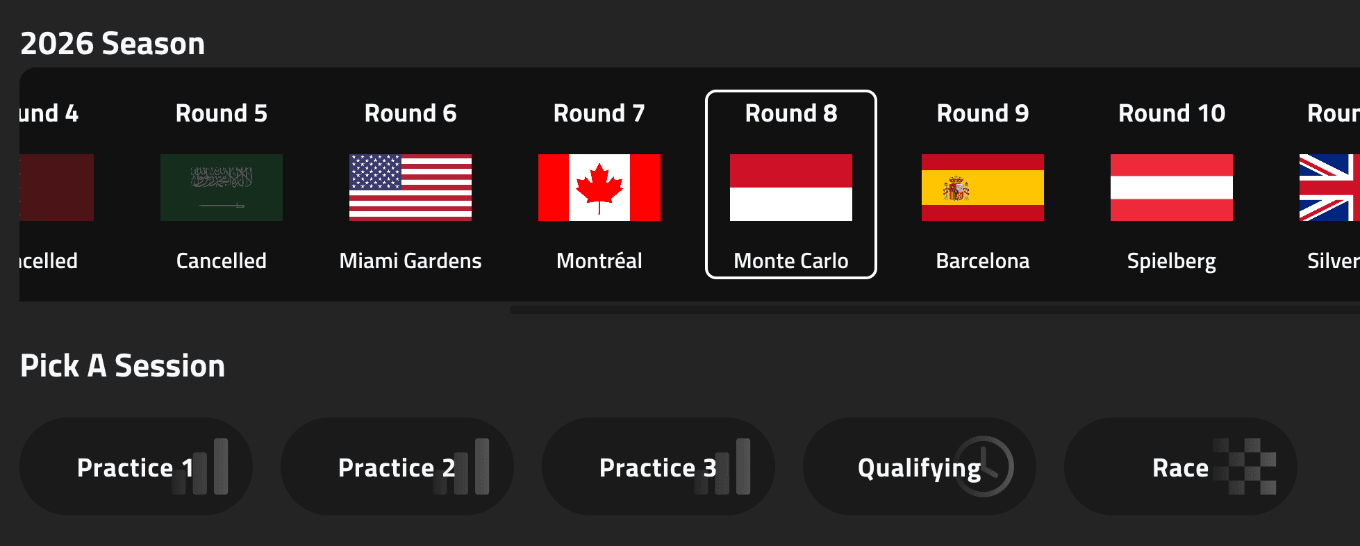Session Selector preview